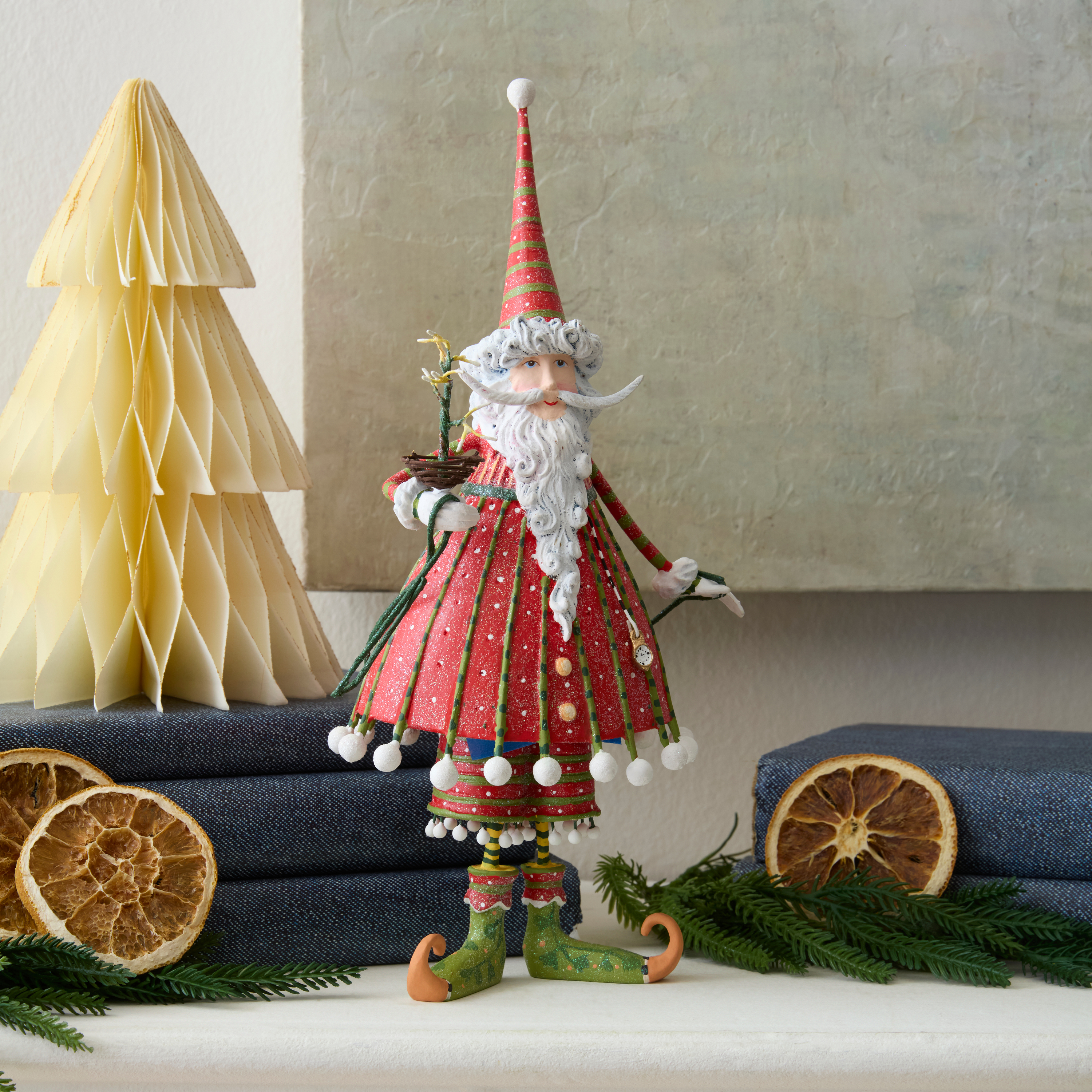 MacKenzie-Childs | Patience Brewster Dash Away Dashing Santa Figure