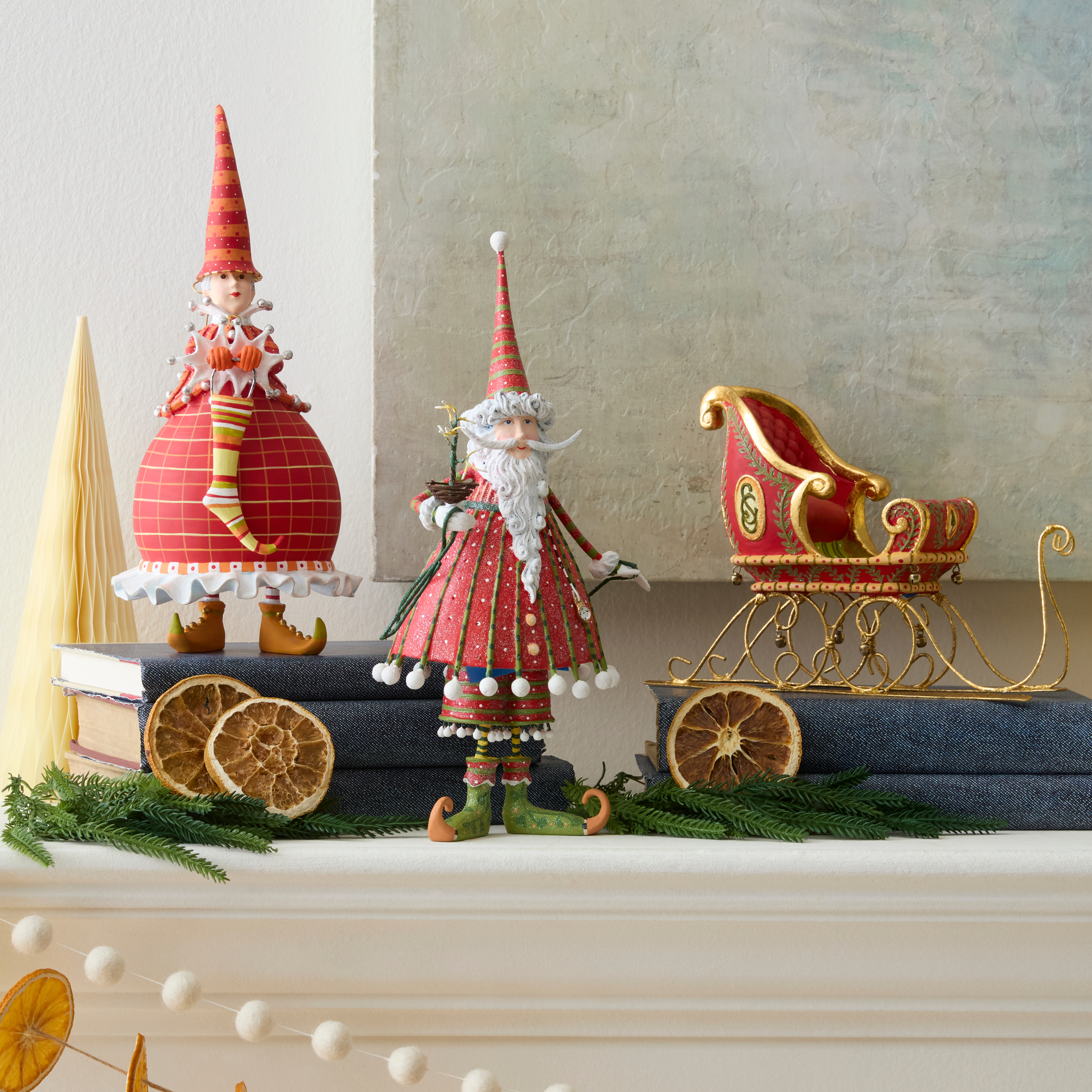 MacKenzie-Childs | Patience Brewster Dash Away Dashing Santa Figure