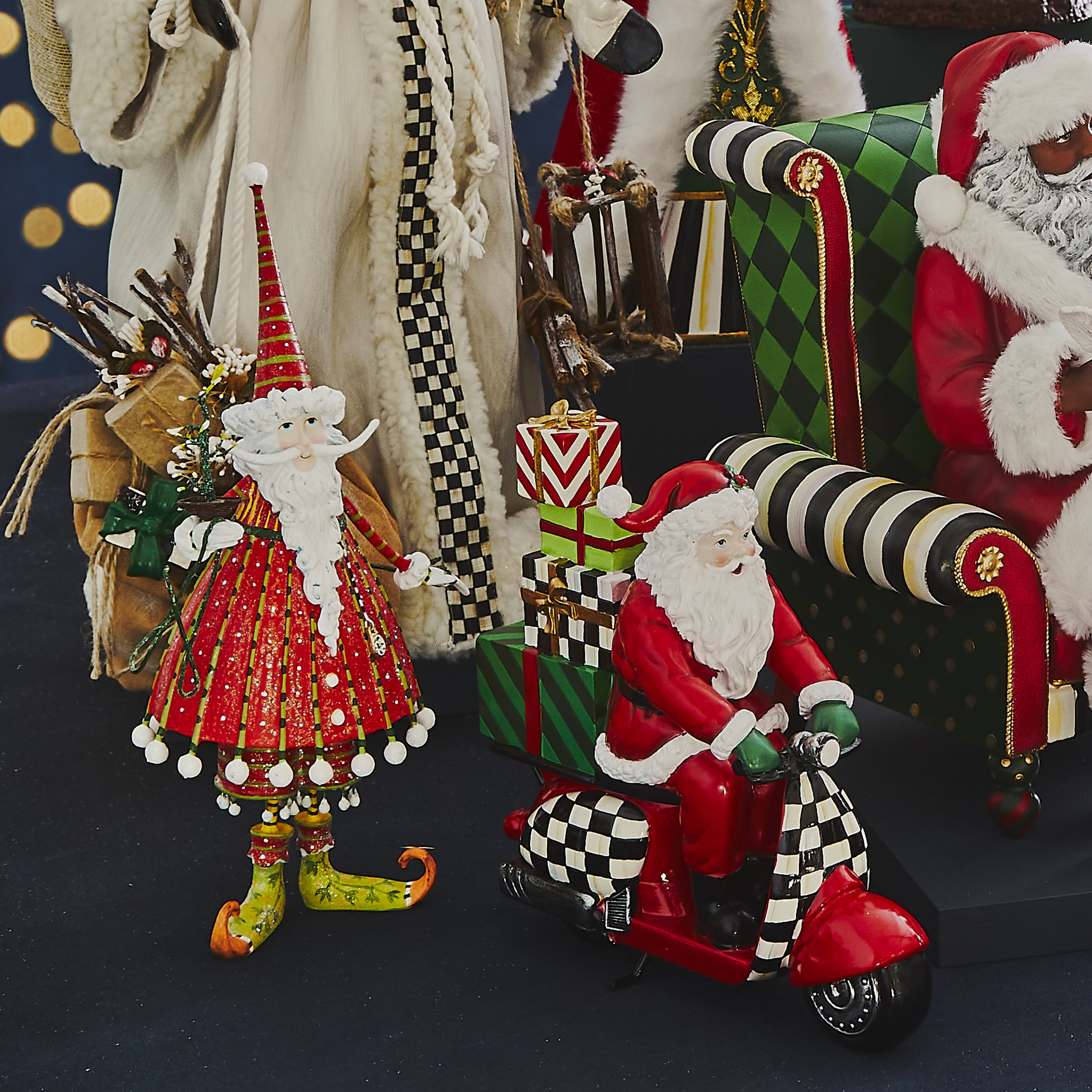 MacKenzie-Childs | Patience Brewster Dash Away Dashing Santa Figure