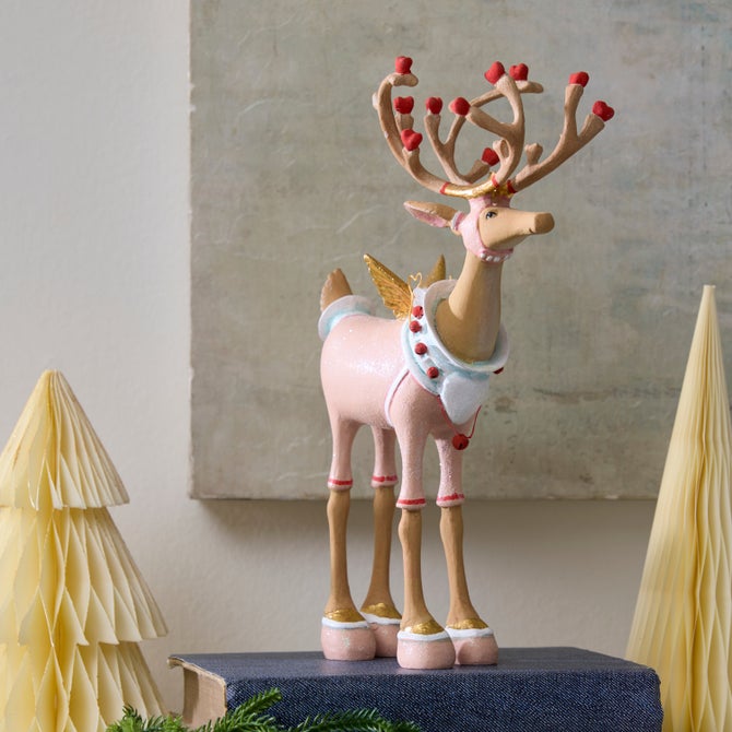 Patience Brewster Dash Away Cupid Reindeer Figure image number 1