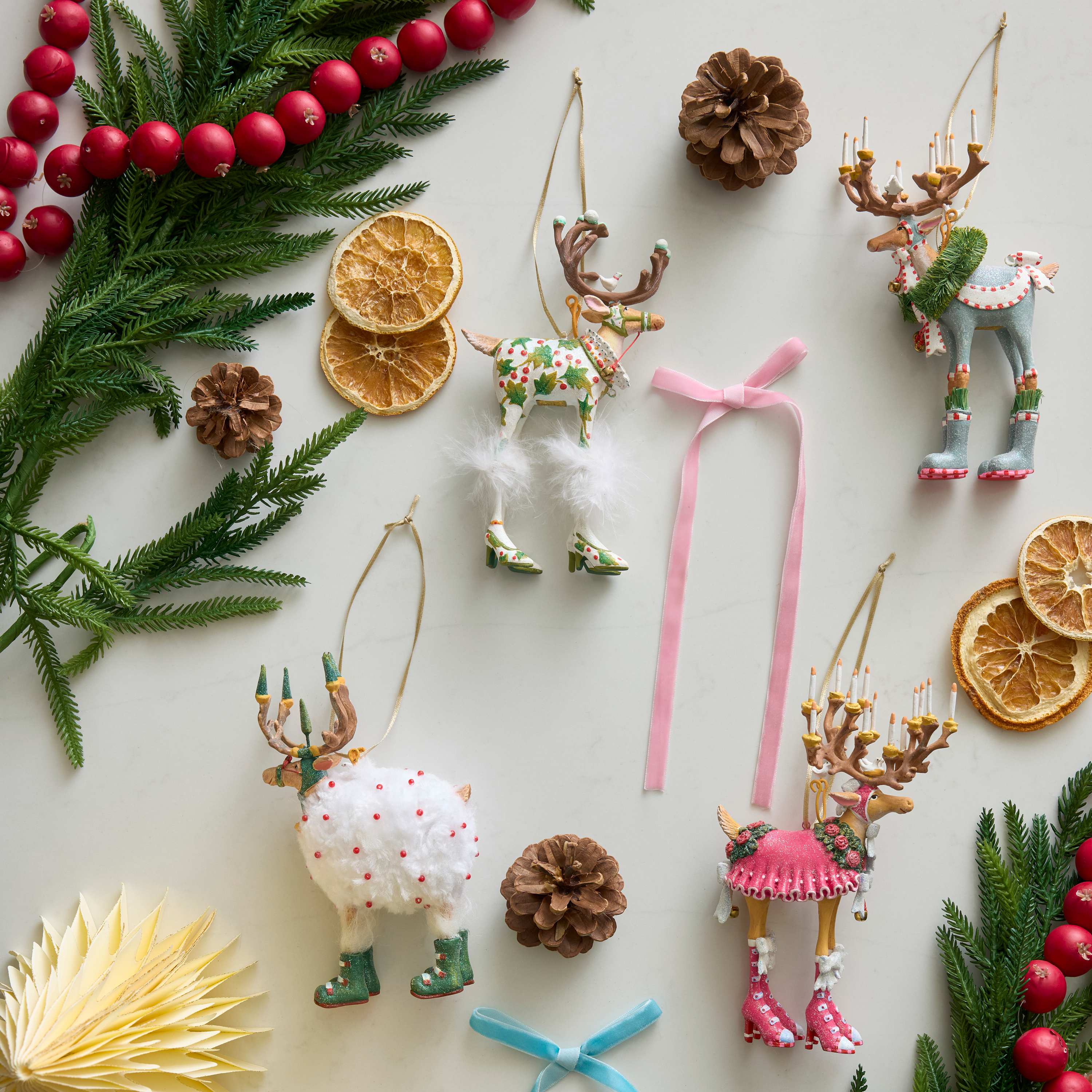 MacKenzie-Childs | Patience Brewster Dash Away Donna Reindeer Ornament