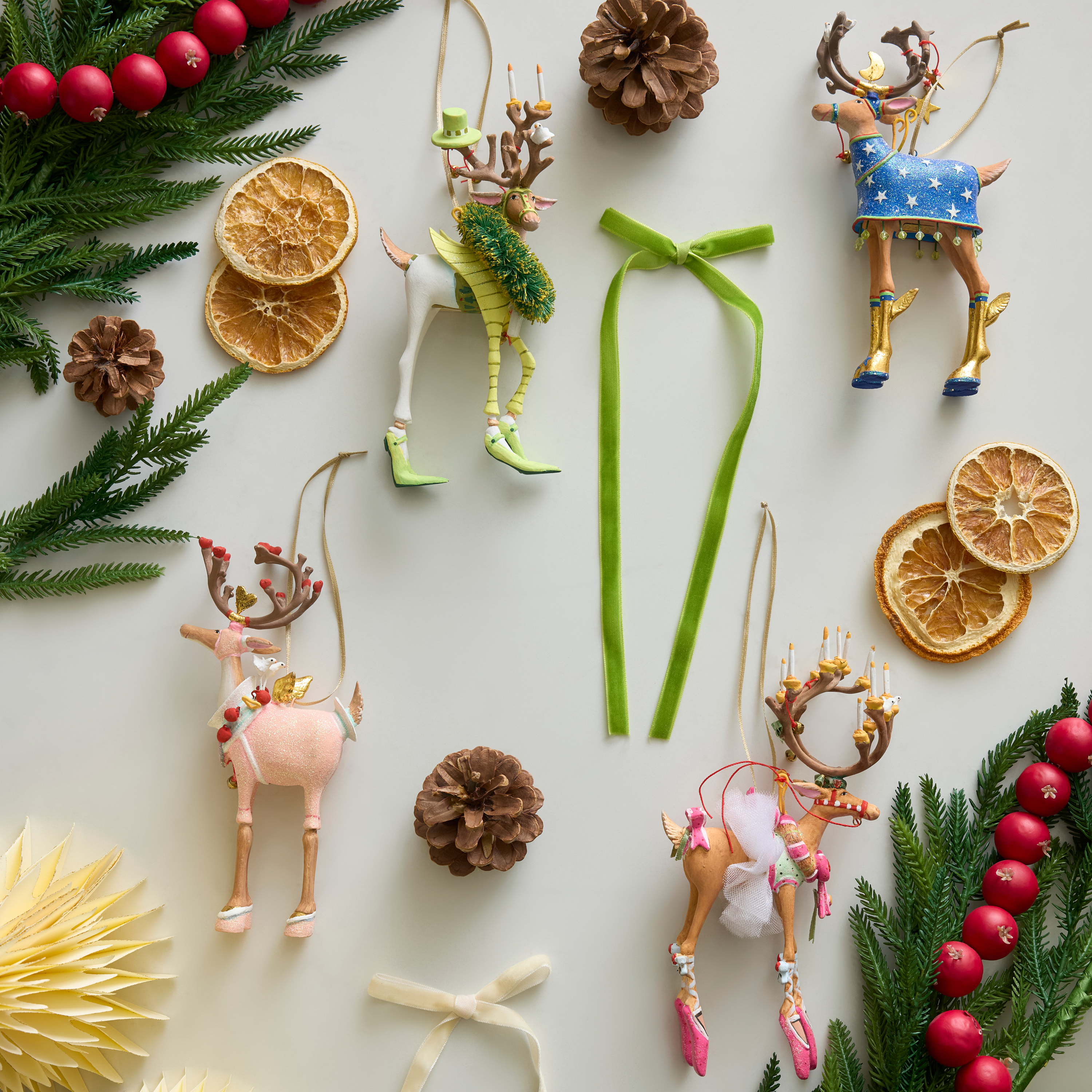 MacKenzie-Childs | Patience Brewster Dash Away Comet Reindeer Ornament