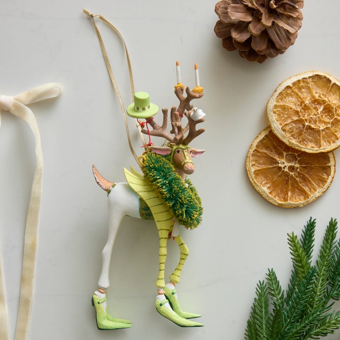 Patience Brewster Dash Away Prancer Reindeer Ornament image number 1