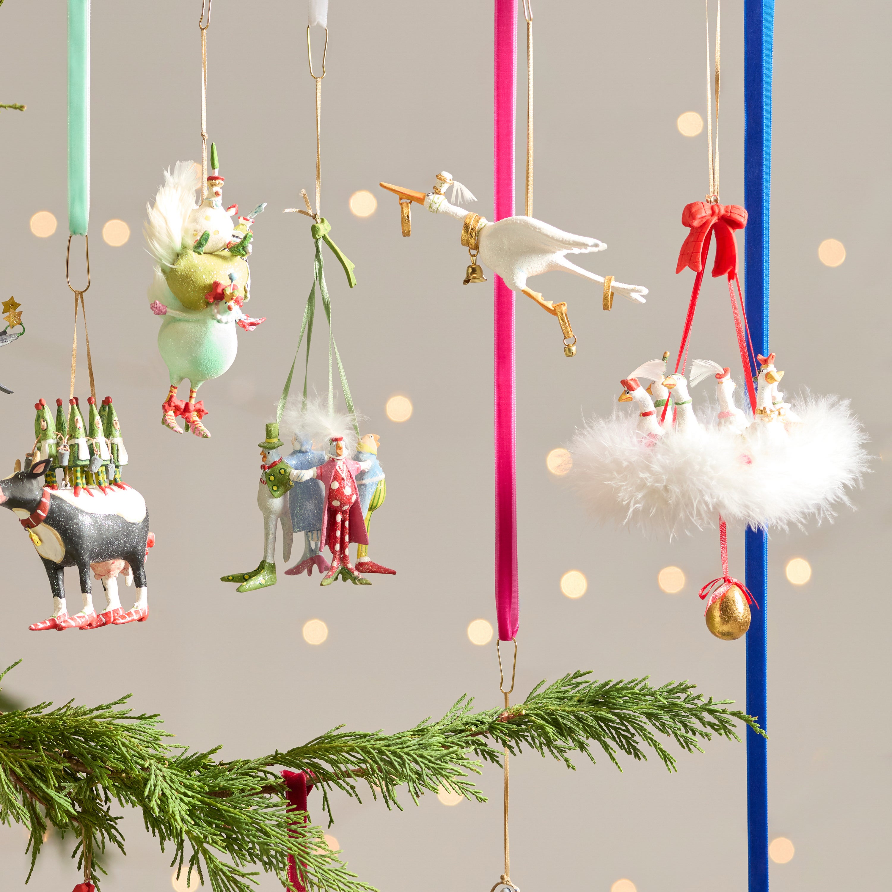 MacKenzie-Childs | Patience Brewster 12 Days 5 Golden Rings Ornament