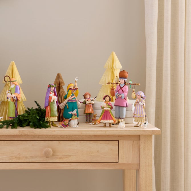 Patience Brewster Nativity Shepherdess with Dog Figures image number 2