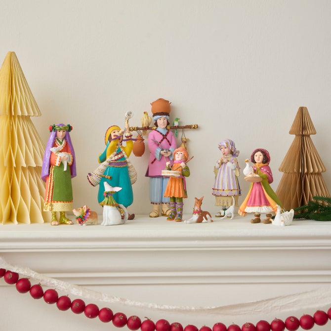 Patience Brewster Nativity Shepherdess with Dog Figures image number 4