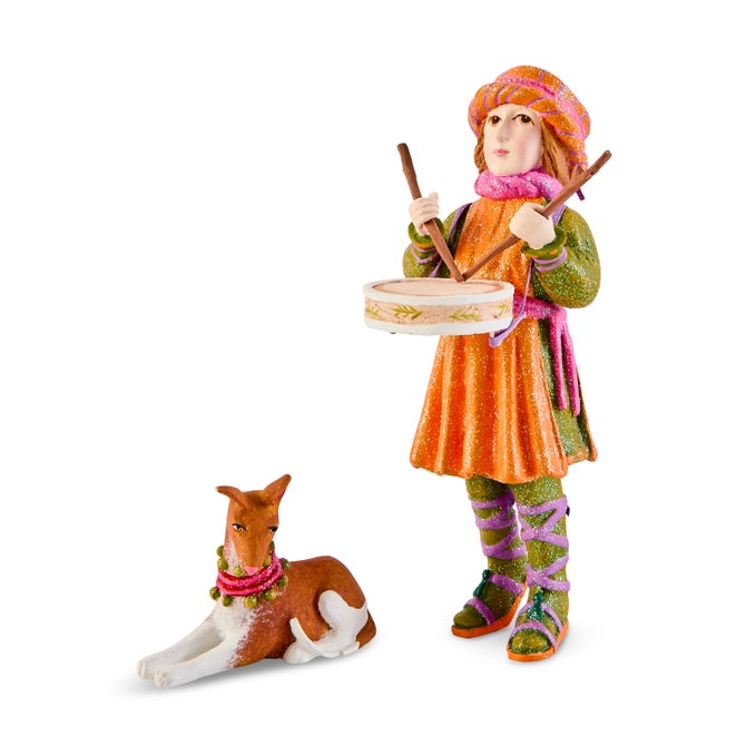 Patience Brewster Nativity Little Drummer Boy & Dog Figures image number 0