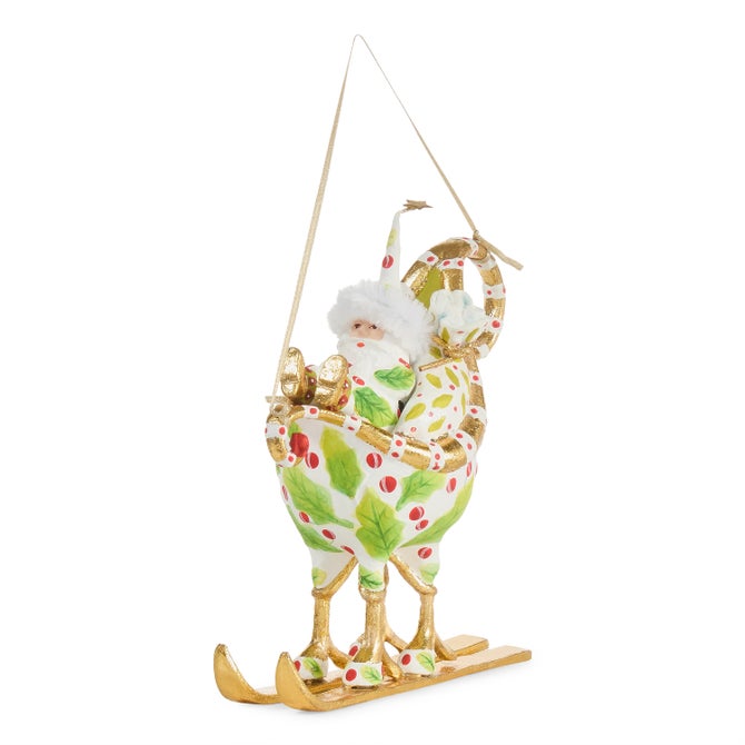 Patience Brewster Dash Away Santa in Sleigh Ornament image number 0