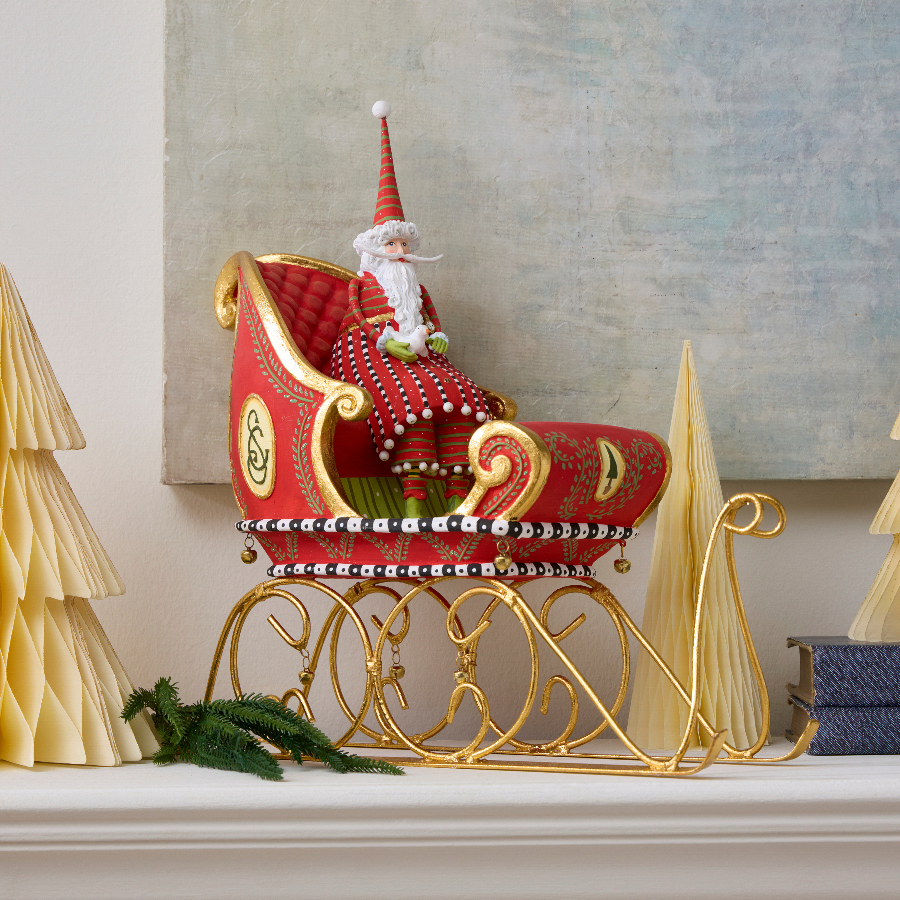 MacKenzie-Childs | Patience Brewster Dash Away Sitting Santa