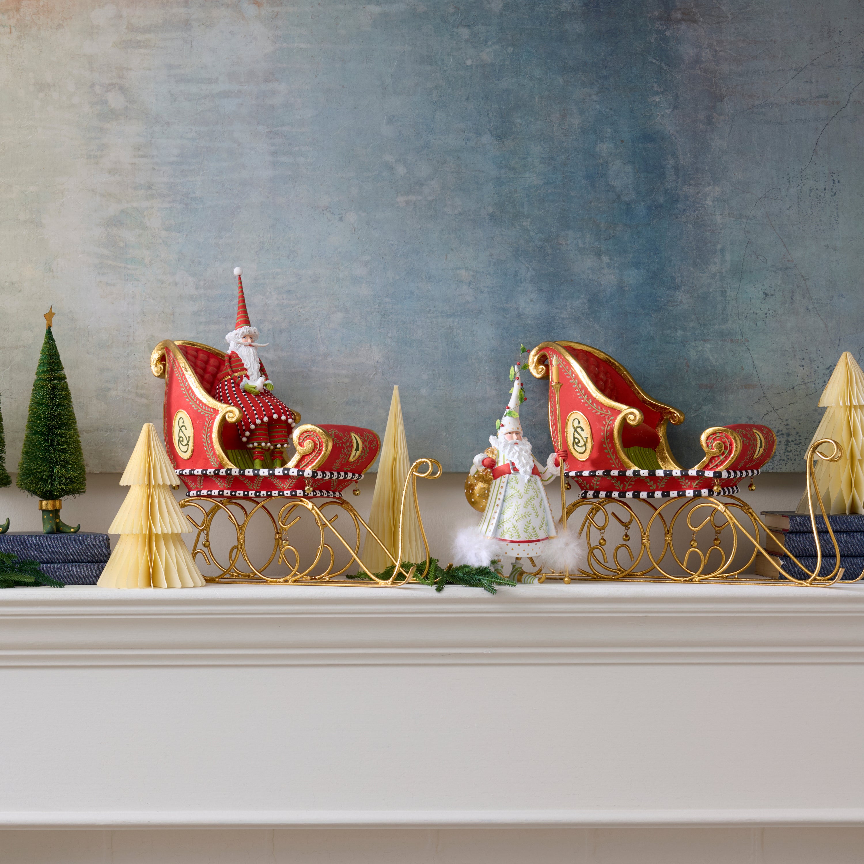 MacKenzie-Childs | Patience Brewster Dash Away Sitting Santa