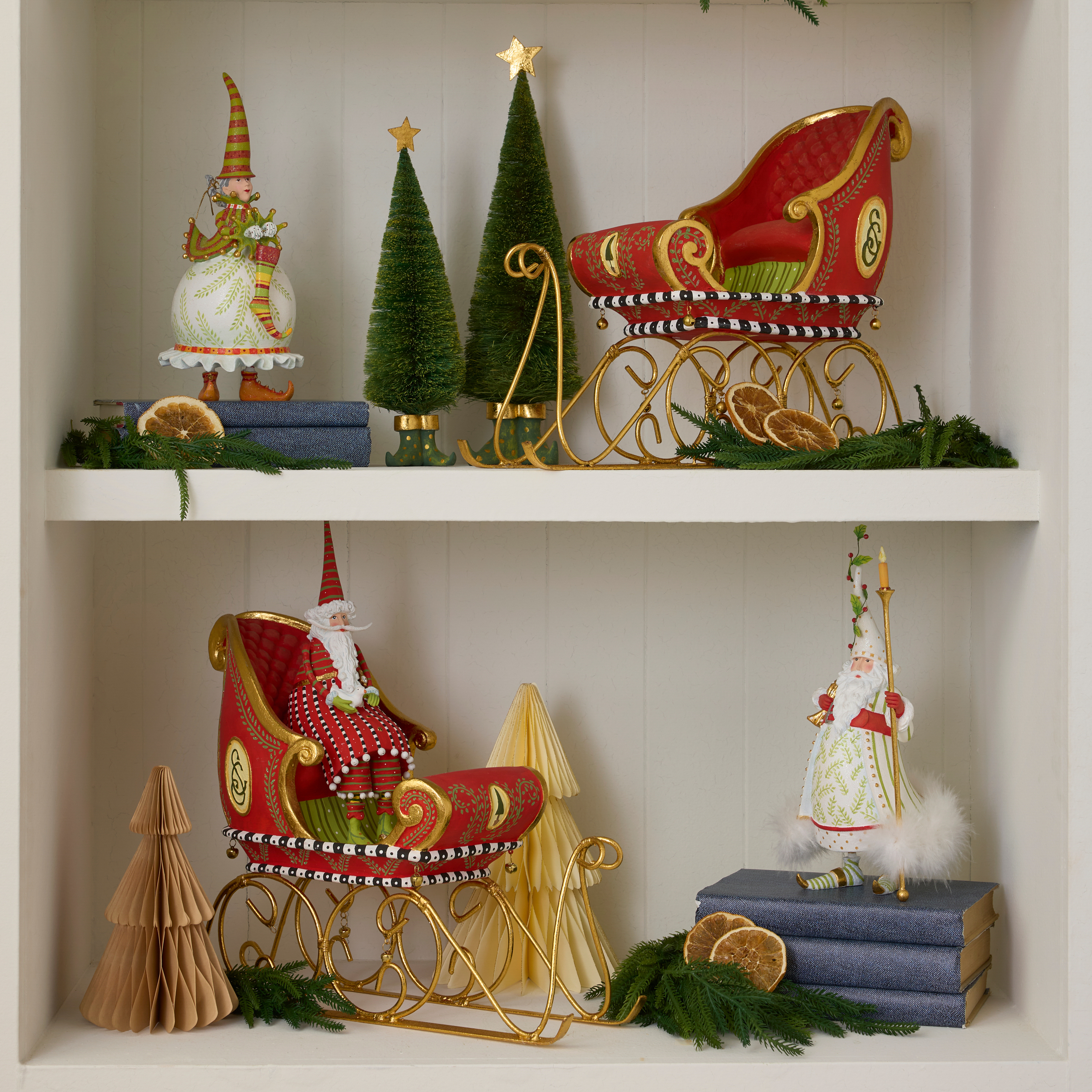 MacKenzie-Childs | Patience Brewster Dash Away Sitting Santa