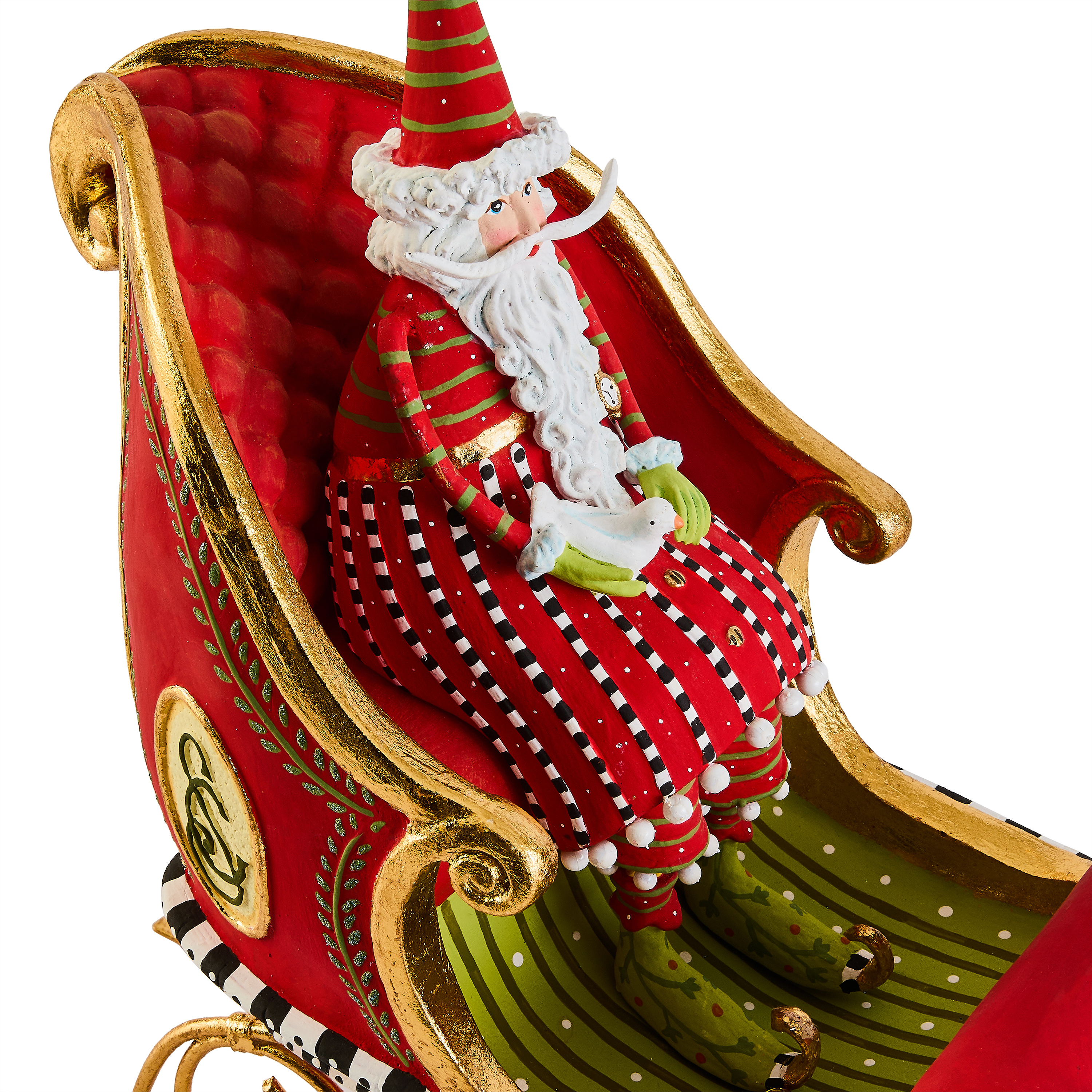 MacKenzie-Childs | Patience Brewster Dash Away Sitting Santa