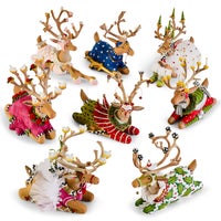 Patience Brewster Dash Away Sitting Comet Reindeer Figure