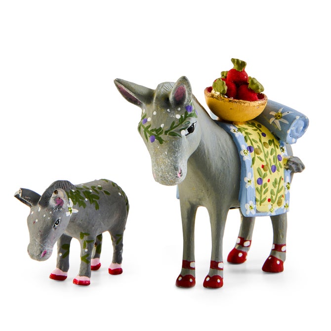 Patience Brewster Nativity Mother & Baby Donkey Mini Figures image number 4