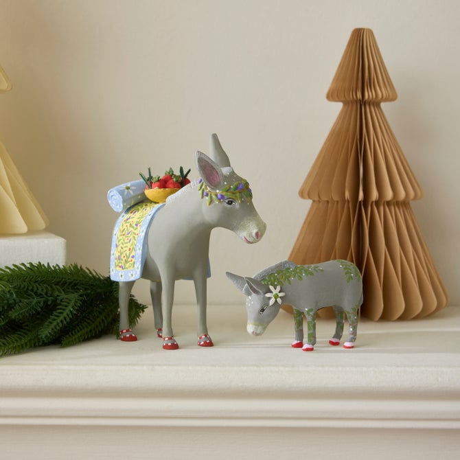 Patience Brewster Nativity Mother & Baby Donkey Figures image number 1