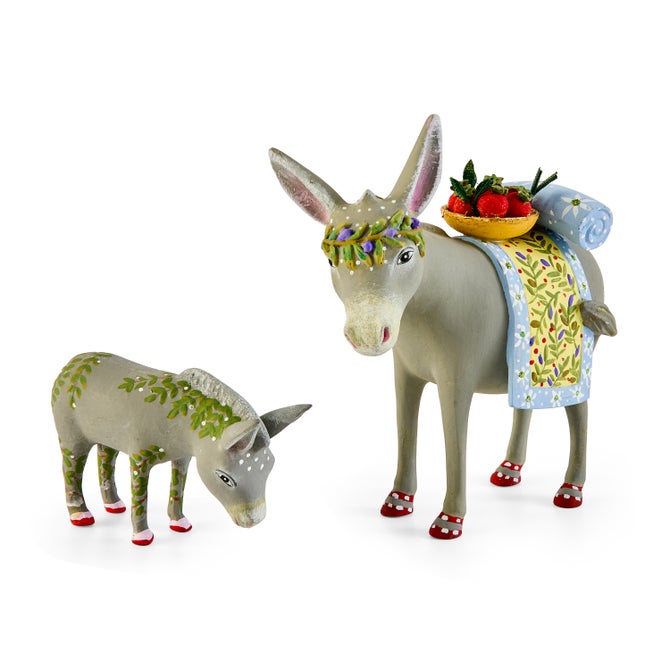 Patience Brewster Nativity Mother & Baby Donkey Figures image number 0