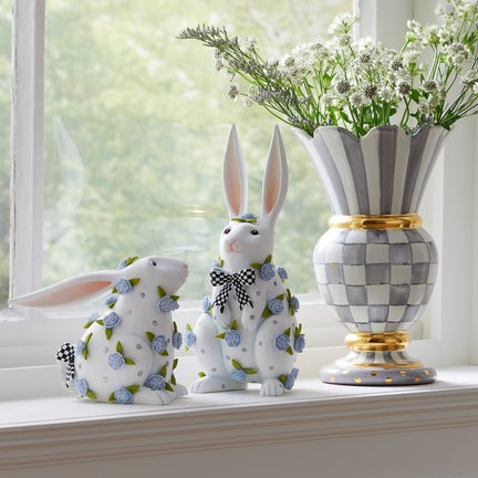 Patience Brewster Periwinkle Peony Sitting Rabbit