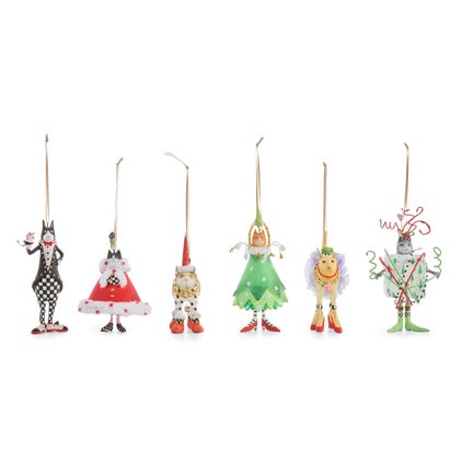 Patience Brewster Mini Cat Ornaments, Set of 6