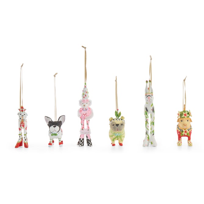 Patience Brewster Mini Dog Ornaments, Set of 6 image number 0