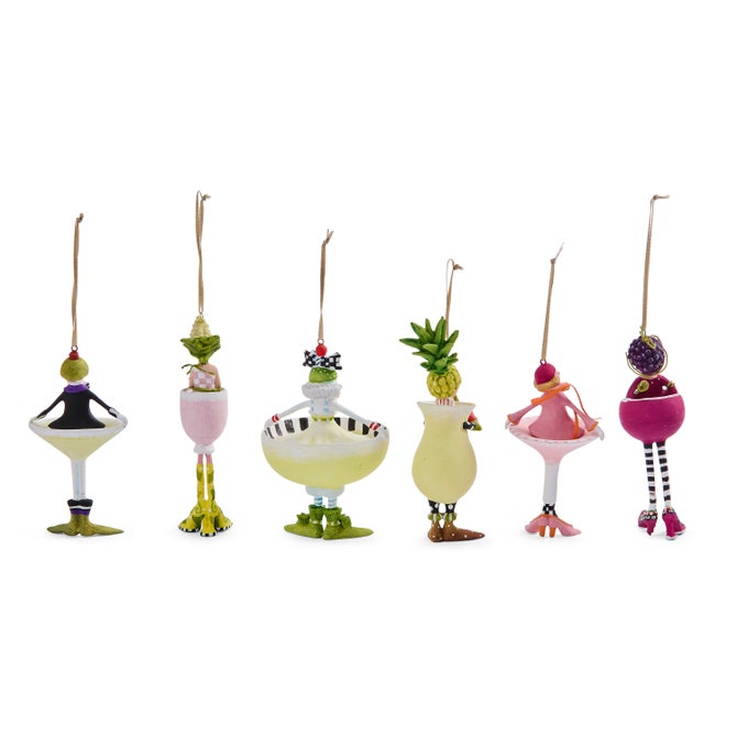 Patience Brewster Mini Cocktail Ornaments, Set of 6 image number 3
