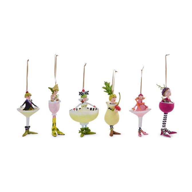 Patience Brewster Mini Cocktail Ornaments, Set of 6 image number 0