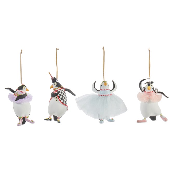 Patience Brewster Penguins En Pointe Mini Ornaments, Set of 4 image number 0