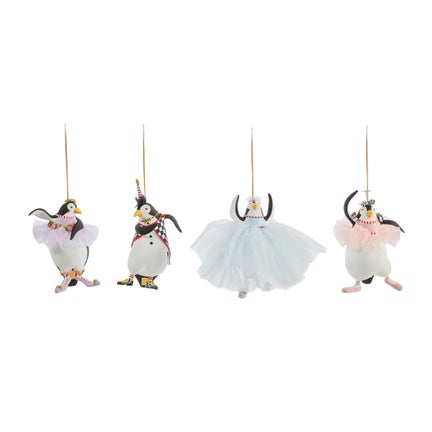Patience Brewster Penguins En Pointe Ornaments, Set of 4