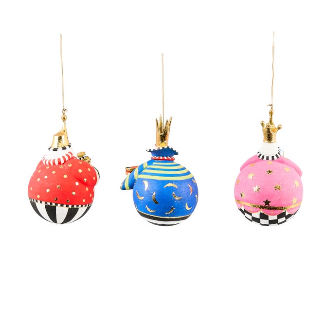 Patience Brewster Nativity Jolly Wisemen Ball Ornaments, Set of 3 image number 2