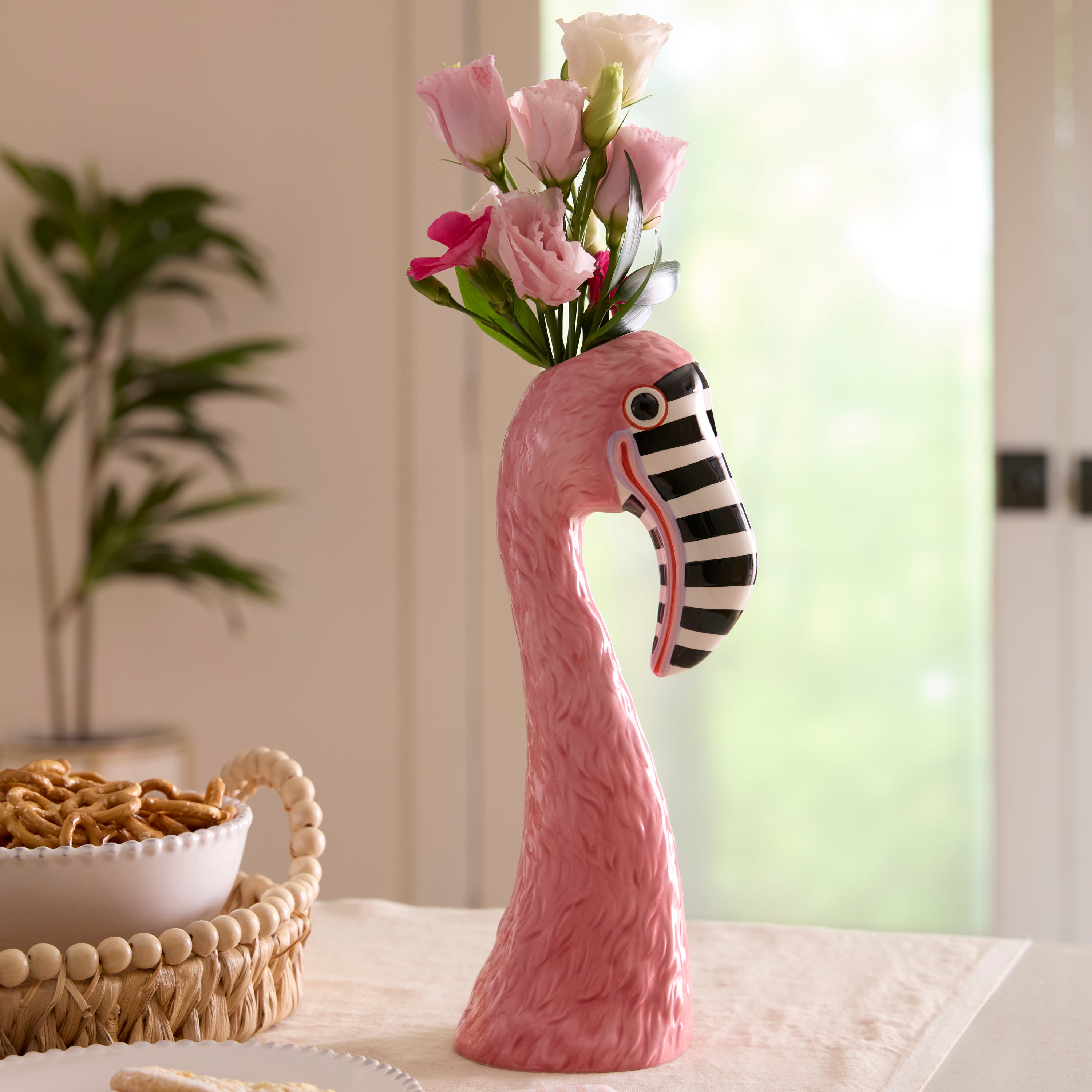 MacKenzie-Childs | Patience Brewster Flamingo Ceramic Vase