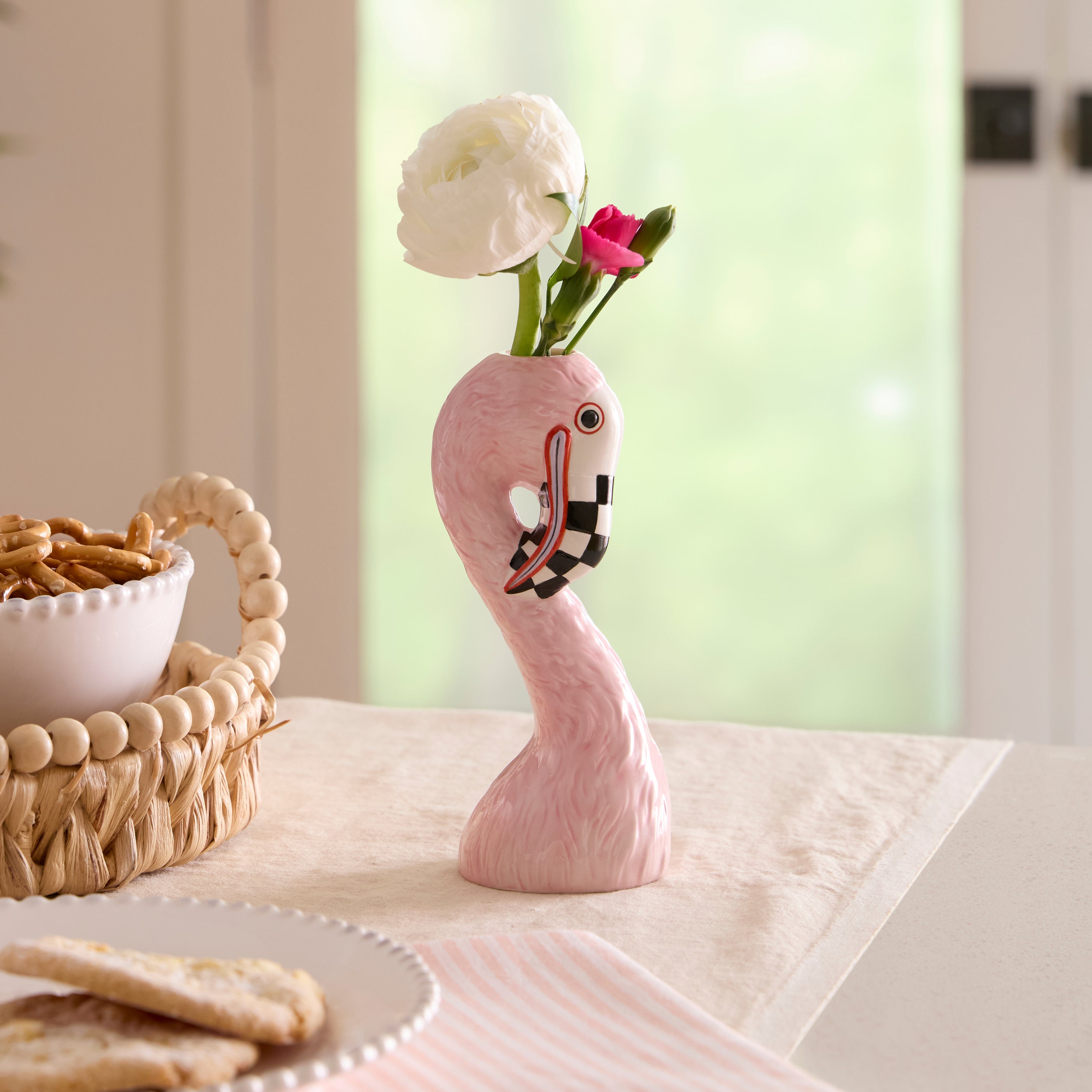 MacKenzie-Childs | Patience Brewster Flamingo Ceramic Bud Vase