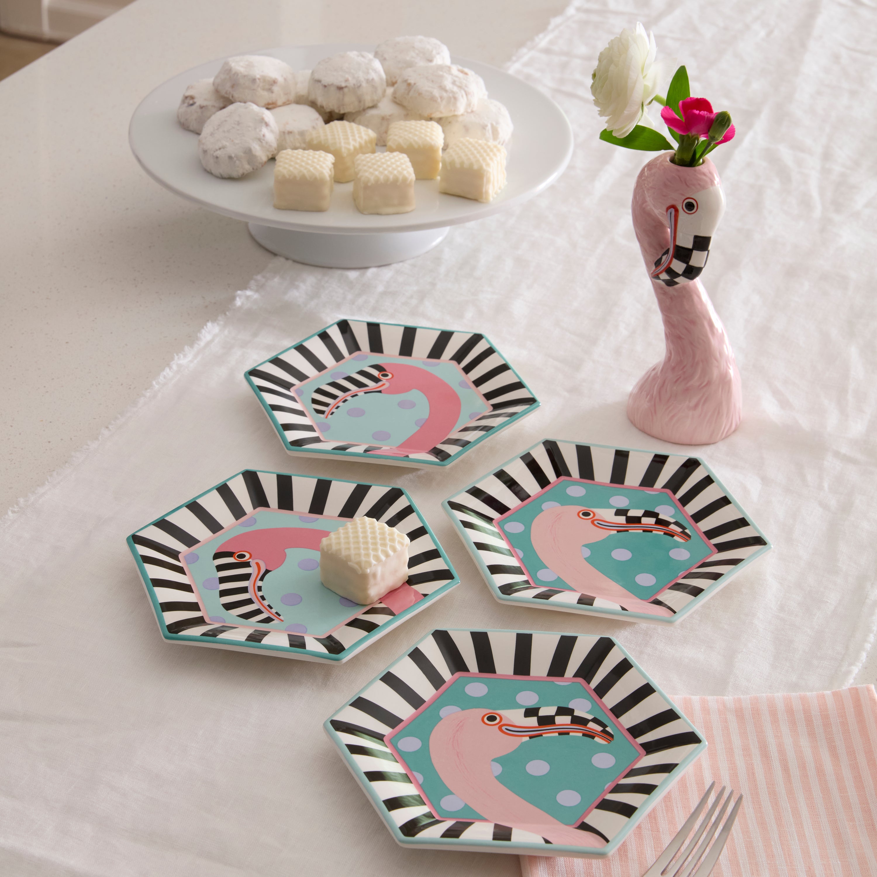 MacKenzie-Childs | Patience Brewster Flamingo Ceramic Bud Vase