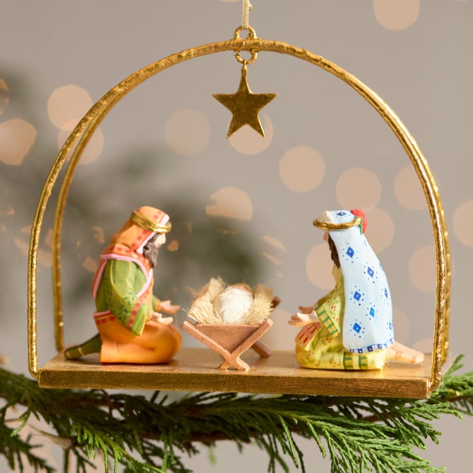 Patience Brewster Nativity Holy Family Ornament image number 1