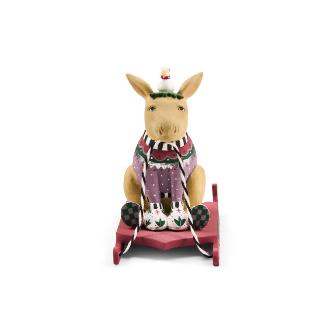 Patience Brewster Mooseltoe Baby Moose on Sled image number 0