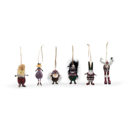 Patience Brewster Mooseltoe Mini Ornaments, Set of 6