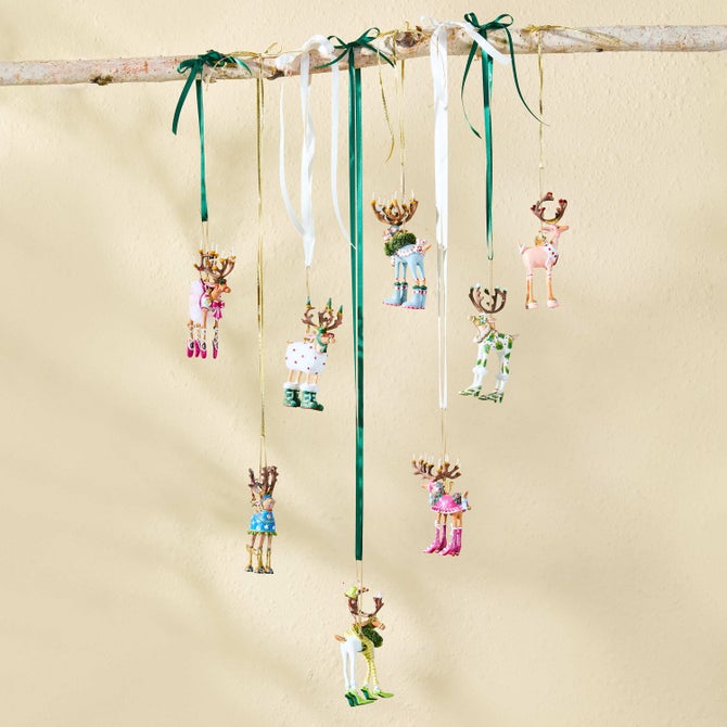 Patience Brewster Dash Away Reindeer Mini Ornaments Set image number 1
