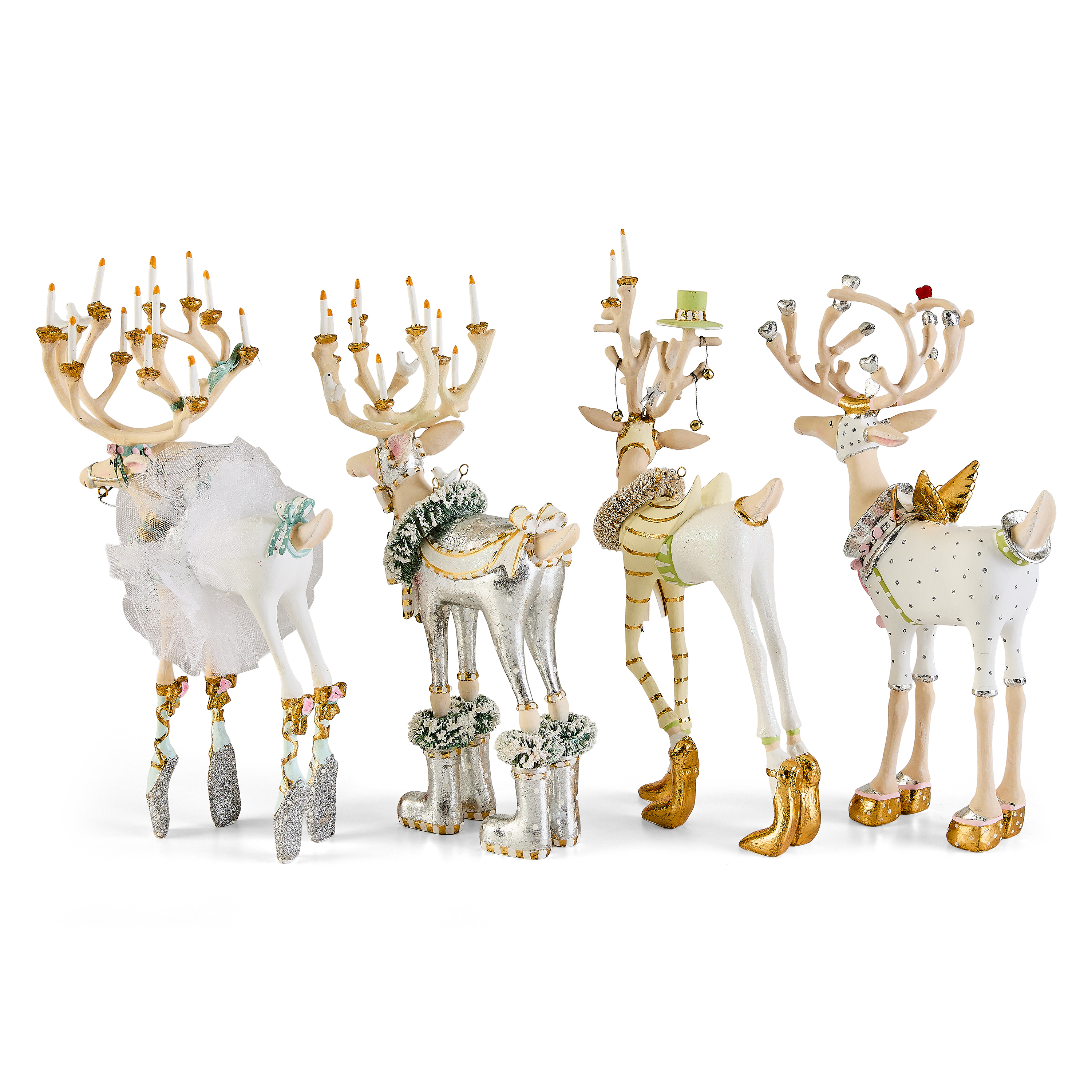 MacKenzie-Childs | Patience Brewster Moonbeam Reindeer Figure Set-A