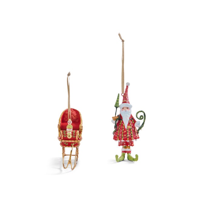 Patience Brewster Dash Away Santa Mini Ornaments Set image number 3