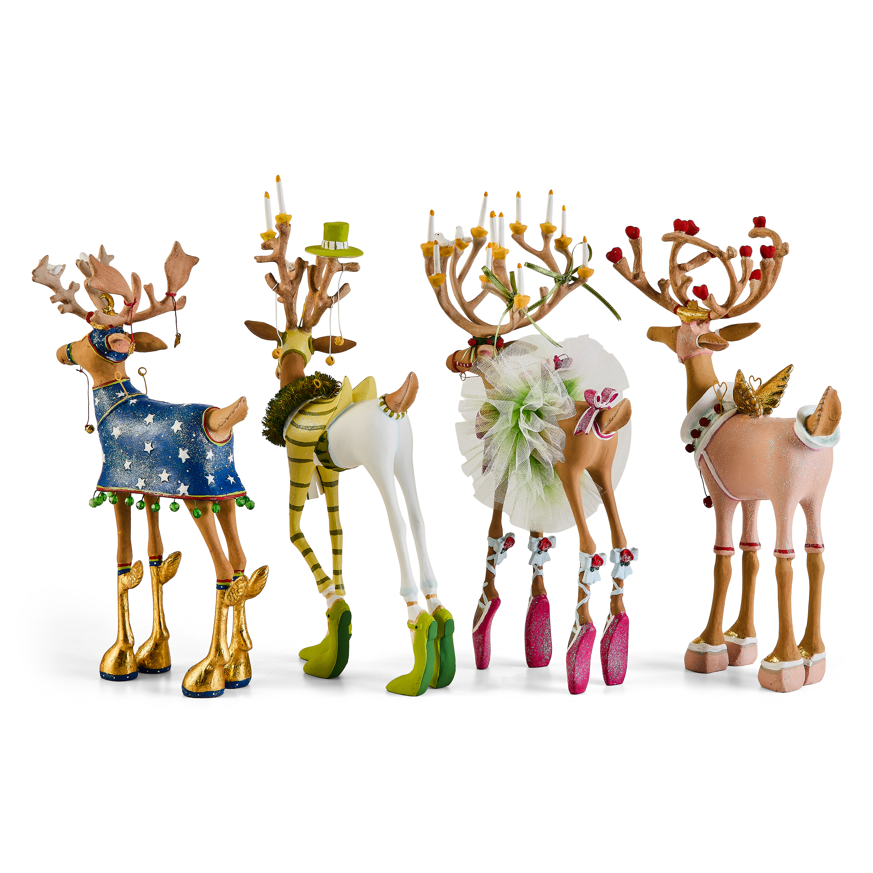 MacKenzie-Childs | Patience Brewster Dash Away Reindeer Figure Set-B