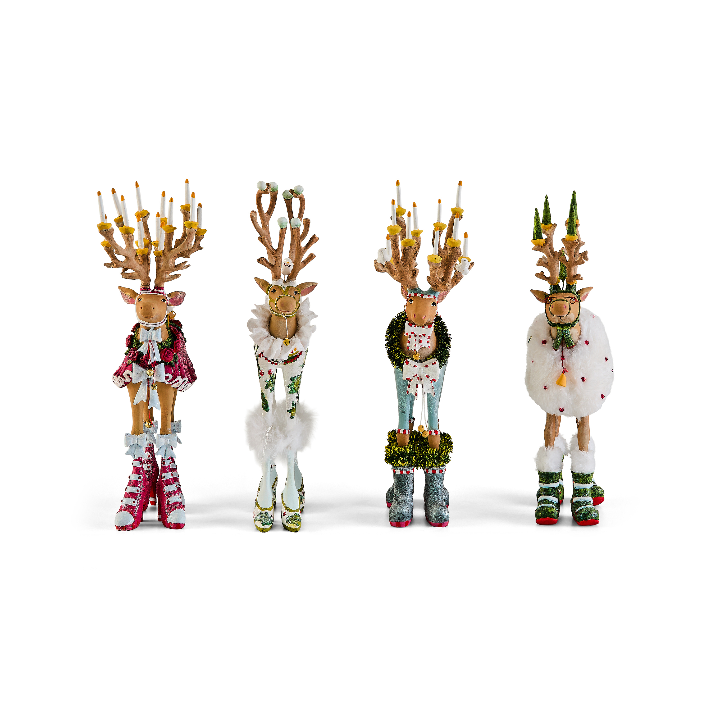MacKenzie-Childs | Patience Brewster Dash Away Reindeer Figure Set