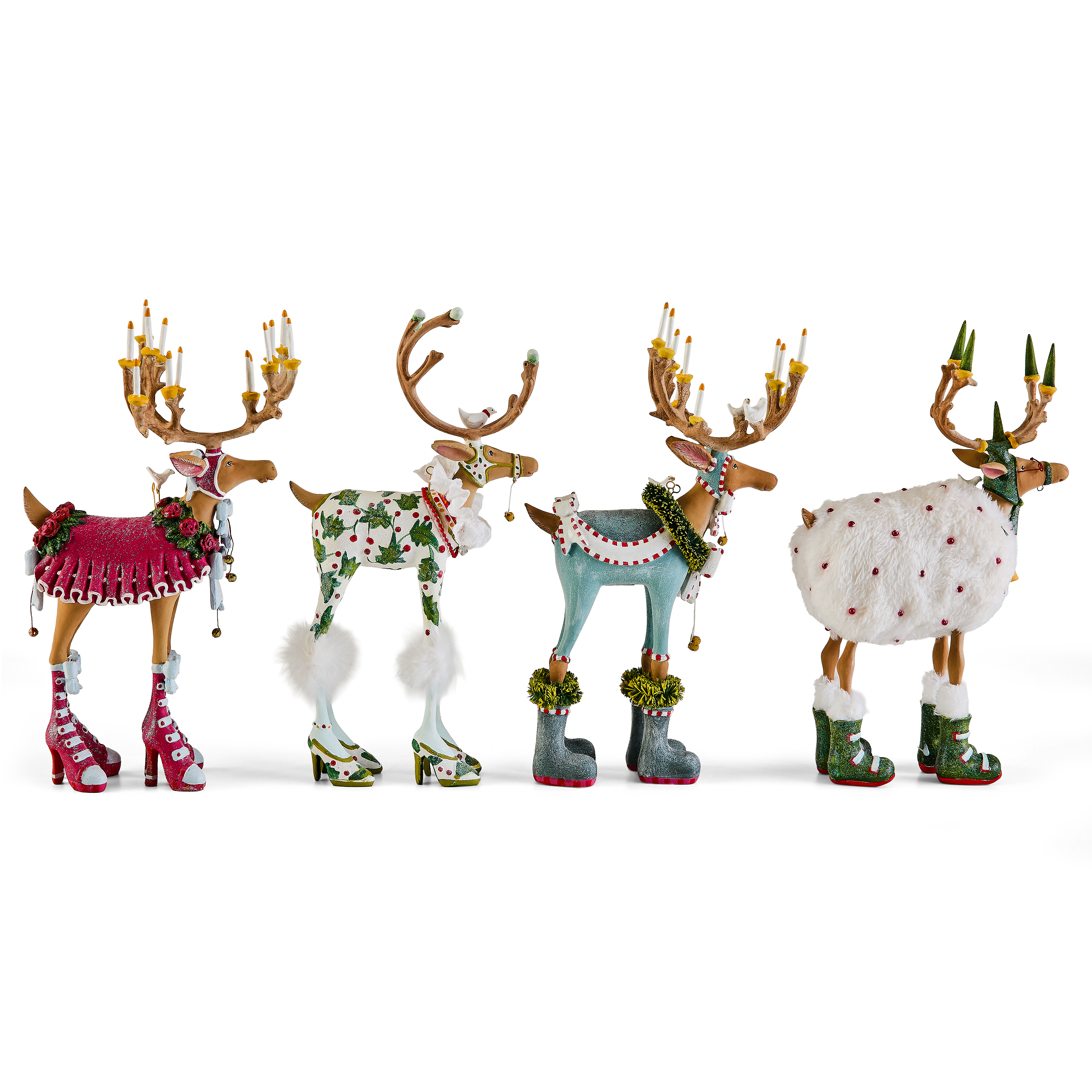 MacKenzie-Childs | Patience Brewster Dash Away Reindeer Figure Set