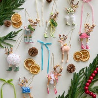 Patience Brewster Dash Away Reindeer Ornament Set