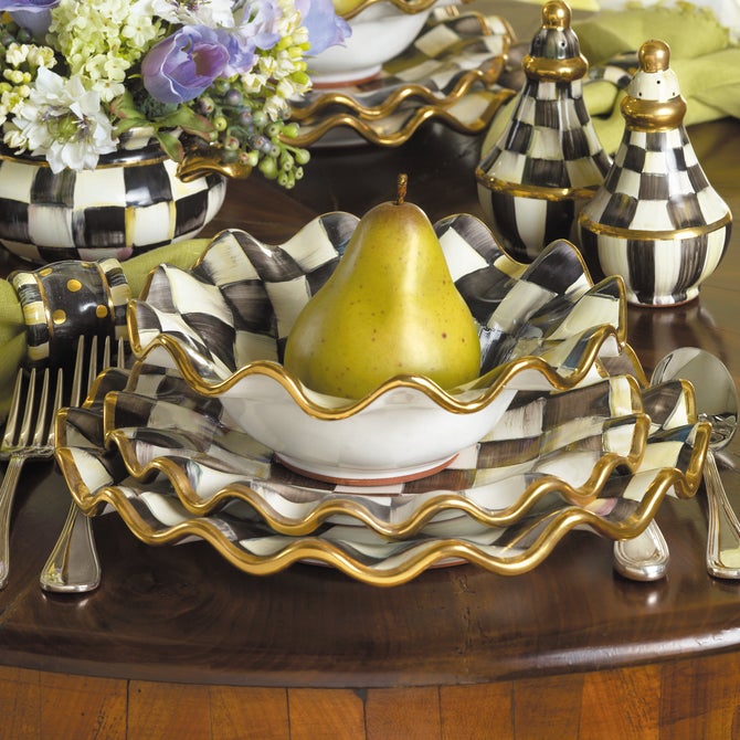 Courtly Check Fluted Ceramic Dinnerware image number 10