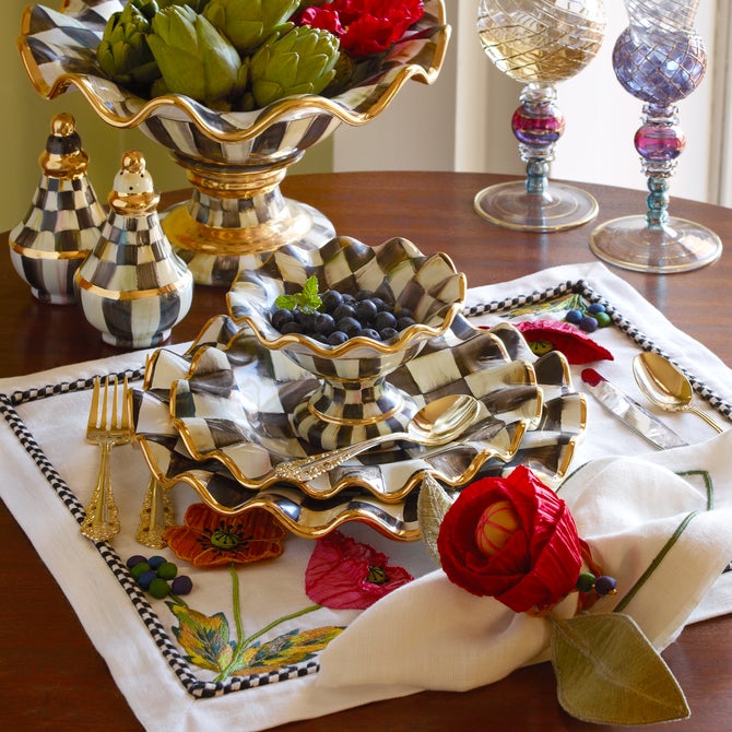 Courtly Check Fluted Ceramic Dinnerware image number 7