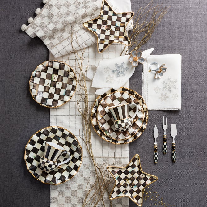 Courtly Check Fluted Ceramic Dinnerware image number 6