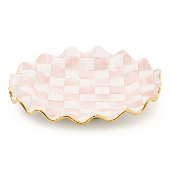 Rosy Check Ceramic Fluted Dinner Plate image number 2