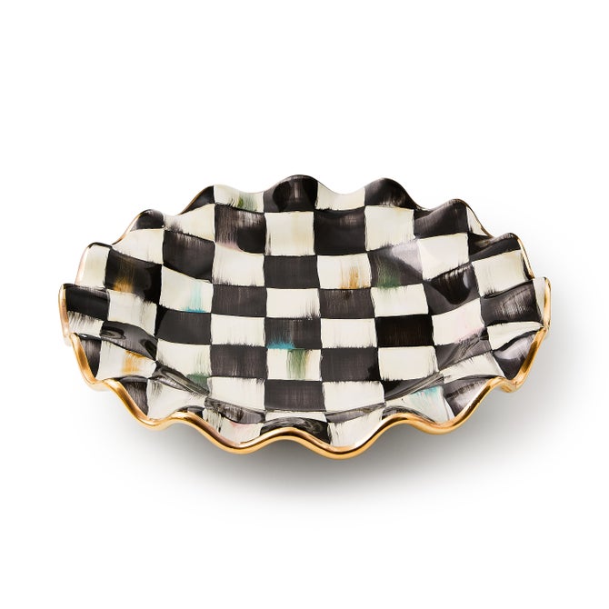 Courtly Check Fluted Ceramic Dinnerware image number 1