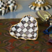 Courtly Check Fluted Heart Plate