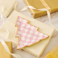 Bubblegum Pink Check Tree Dish