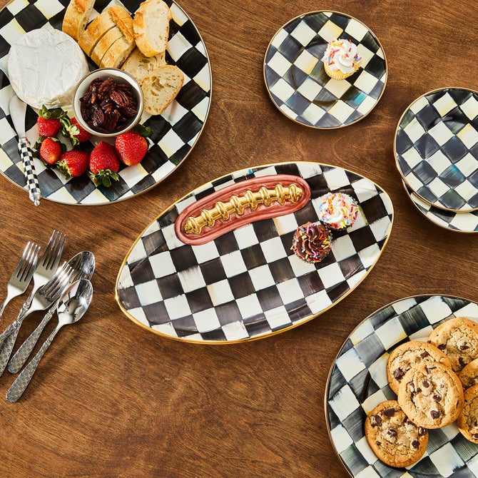 Courtly Check Football Platter image number 0