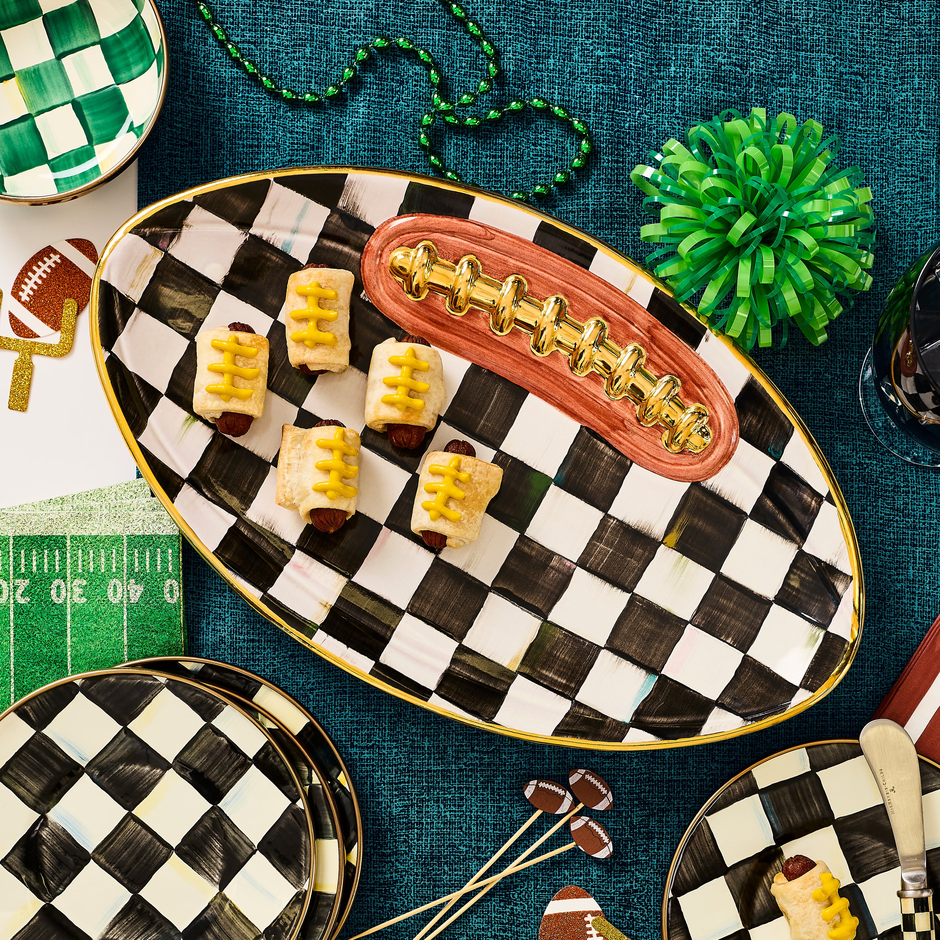 MacKenzie-Childs | Courtly Check Football Platter